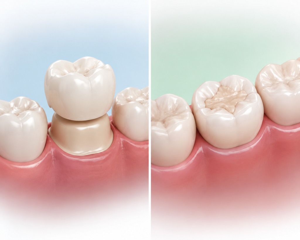 Dental Crowns vs Composite Fillings: Which Treatment Is Right for Your Tooth?